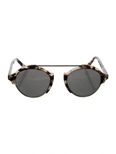 Pre-owned Illesteva Round Tinted Sunglasses In Neutrals