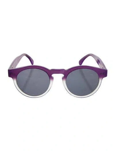Pre-owned Illesteva Round Tinted Sunglasses In Purple