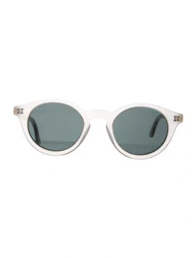 Pre-owned Illesteva Round Tinted Sunglasses In White