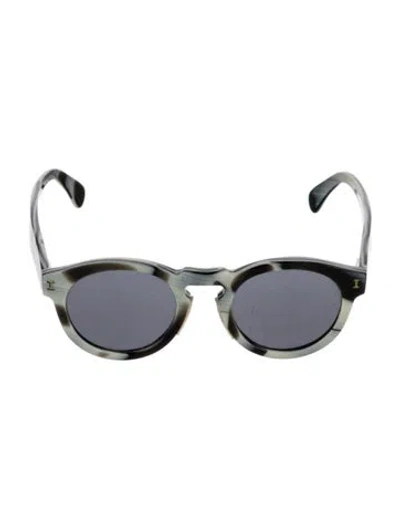 Pre-owned Illesteva Round Tinted Sunglasses In White