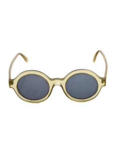 Pre-owned Illesteva Round Tinted Sunglasses In Yellow
