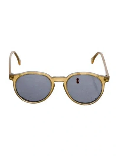 Pre-owned Illesteva Round Tinted Sunglasses In Yellow
