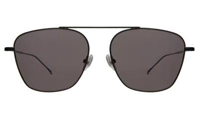 Illesteva Samos Sunglasses In Black / Grey Flat