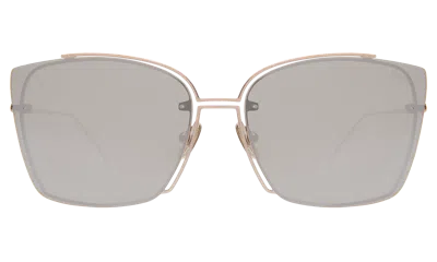 Illesteva San Isidro Sunglasses In Rose Gold / Silver Mirror