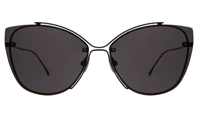 Illesteva San Jose Sunglasses In Matte Black / Grey