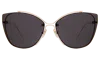 Illesteva San Jose Sunglasses In Rose Gold / Grey