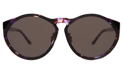 Illesteva Sandie Sunglasses In Berry Tortoise / Grey Flat