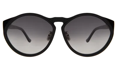 Illesteva Sandie Sunglasses In Black / Grey Flat Gradient