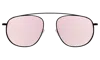 Illesteva Santorini Sunglasses In Black / Rose Flat Mirror