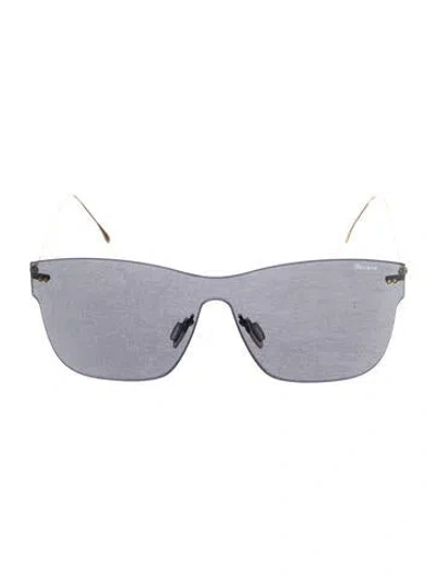Pre-owned Illesteva Shield Mirrored Sunglasses In Gold