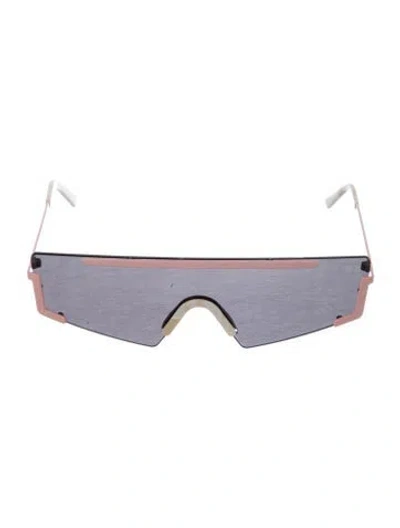 Pre-owned Illesteva Shield Mirrored Sunglasses In Pink