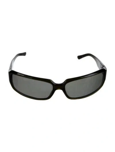 Pre-owned Illesteva Shield Tinted Sunglasses In Black