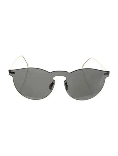 Pre-owned Illesteva Shield Tinted Sunglasses In Gold