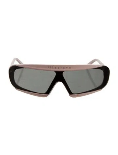 Pre-owned Illesteva Shield Tinted Sunglasses In Pink