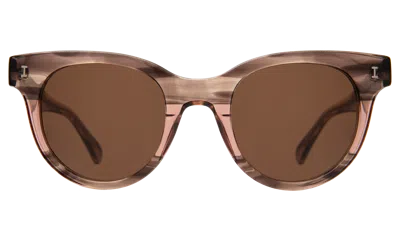 Illesteva Sicilia Sunglasses In Dusty Peach / Brown
