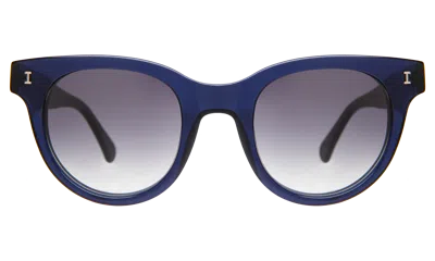Illesteva Sicilia Sunglasses In Navy / Grey Gradient