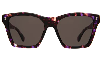 Illesteva Silverlake Sunglasses In Berry Tortoise / Grey Flat