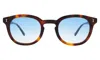 Illesteva Slope Sunglasses In Havana / Blue Gradient See Through