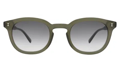 Illesteva Slope Sunglasses In Olive / Grey Gradient