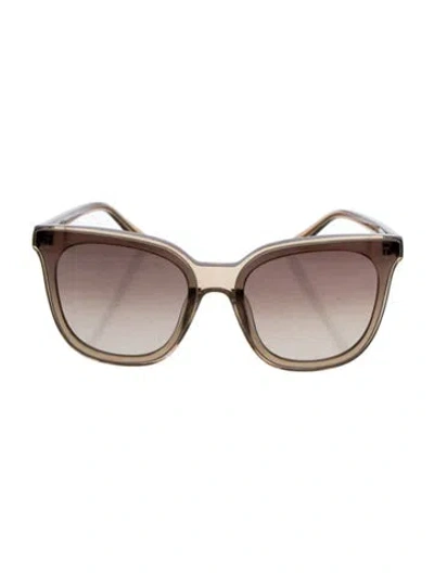 Pre-owned Illesteva Square Gradient Sunglasses In Neutrals