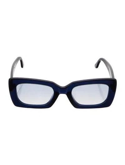 Pre-owned Illesteva Square Tinted Sunglasses In Blue