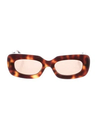 Pre-owned Illesteva Square Tinted Sunglasses In Brown