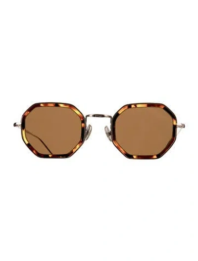 Pre-owned Illesteva Square Tinted Sunglasses In Brown