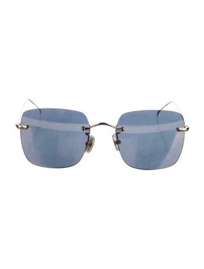Pre-owned Illesteva Square Tinted Sunglasses In Gold