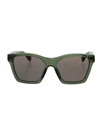 Pre-owned Illesteva Square Tinted Sunglasses In Green