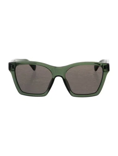 Pre-owned Illesteva Square Tinted Sunglasses In Green