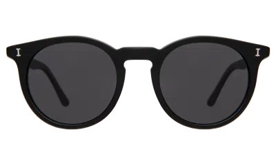 Illesteva Sterling Sunglasses In Matte Black / Grey Flat