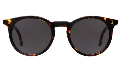 Illesteva Sterling Sunglasses In Star Tortoise / Grey Flat