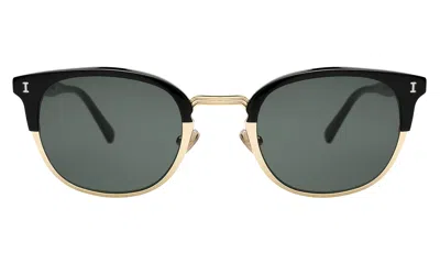 Illesteva Stockholm Sunglasses In Black/gold / Olive