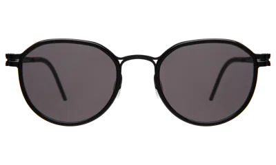 Illesteva Tompkins Titanium Sunglasses In Black/matte Black / Grey