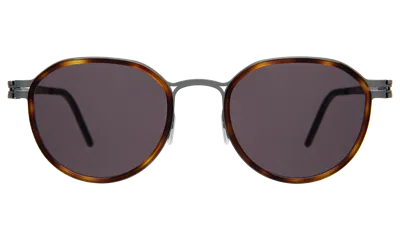 Illesteva Tompkins Titanium Sunglasses In Havana/matte Gunmetal / Grey