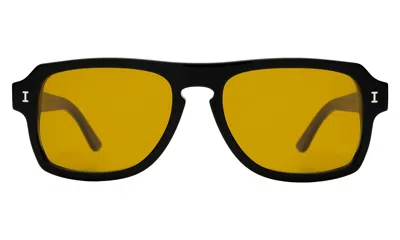 Illesteva Trancoso Sunglasses In Black / Honey See Through