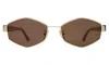 Illesteva Tucson Sunglasses In Gold/honey / Brown