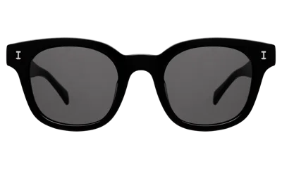 Illesteva Vail Sunglasses In Black / Grey Flat