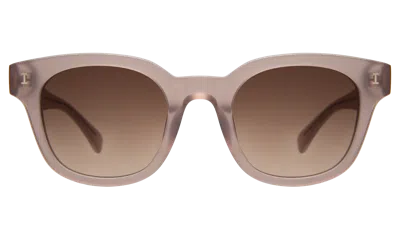 Illesteva Vail Sunglasses In Thistle / Brown Flat Gradient