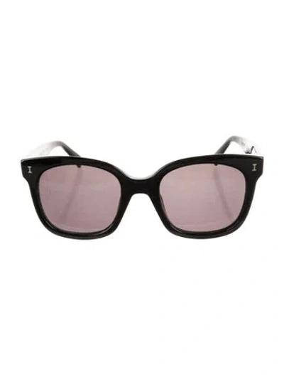 Pre-owned Illesteva Valencia Wayfarer Sunglasses In Black