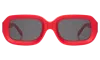 Illesteva Vinyl Sunglasses In Matte Red / Grey