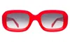 Illesteva Vinyl Sunglasses In Red / Grey Gradient