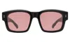 Illesteva Vito Sunglasses In Black/gold / Bordeaux See Through