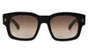 Illesteva Vito Sunglasses In Black/gold / Brown Gradient