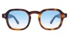 Illesteva Washington Sunglasses In Havana / Blue Flat Gradient See Through