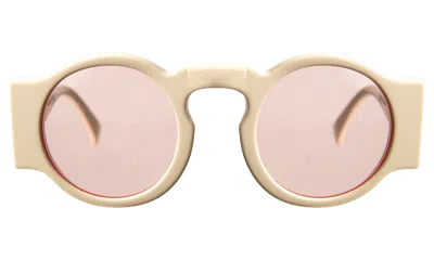 Illesteva Waston Sunglasses In Ivory / Dusty Pink See Through