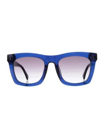Pre-owned Illesteva Wayfarer Gradient Sunglasses In Blue