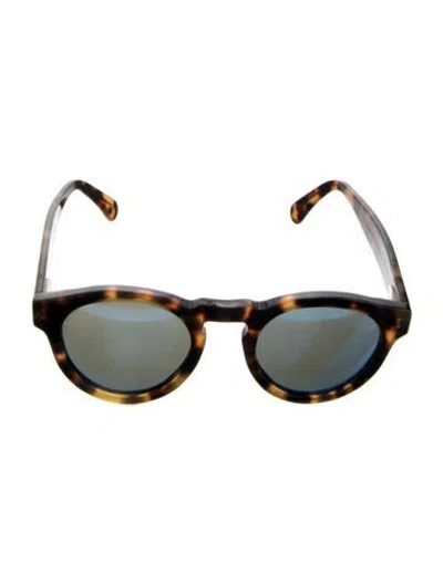 Pre-owned Illesteva Wayfarer Mirrored Sunglasses In Black