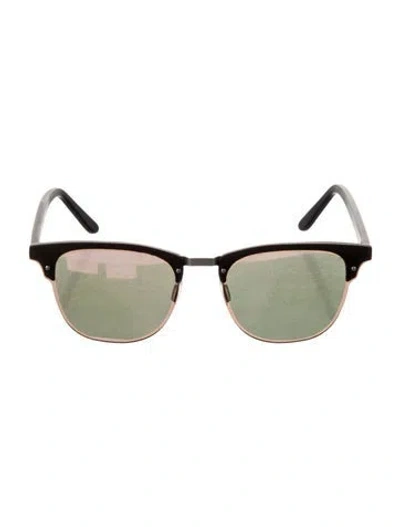 Pre-owned Illesteva Wayfarer Mirrored Sunglasses In Black