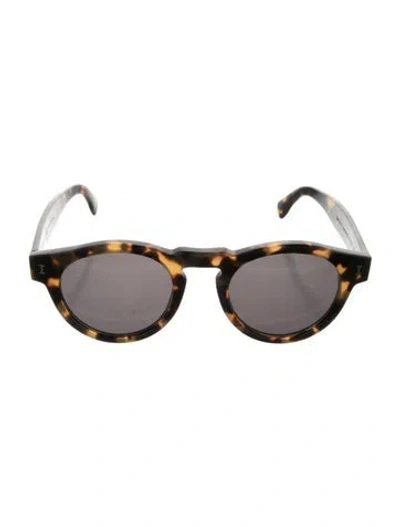 Pre-owned Illesteva Wayfarer Mirrored Sunglasses In Brown